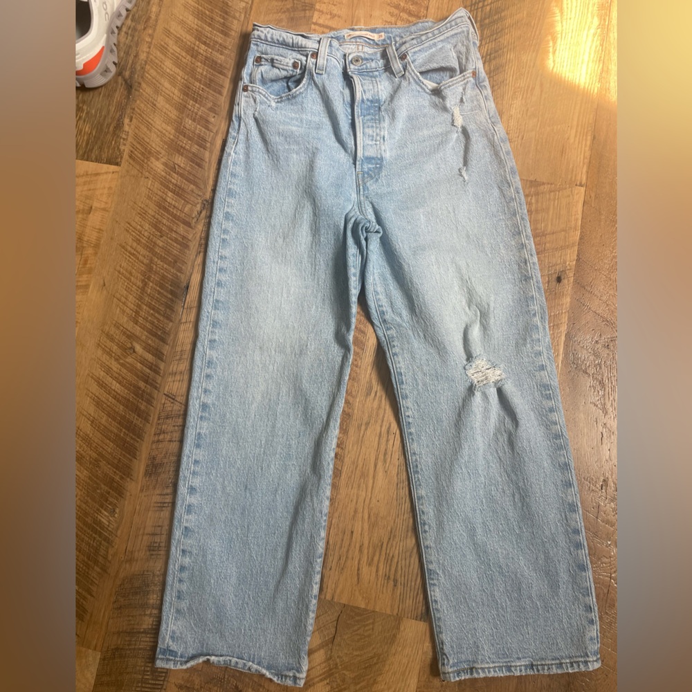 Levi's Sky Blue Straight Leg Jeans